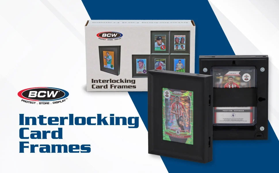 Interlocking Card Display Frames - wall mountable 6-pack from BCW - main graphic