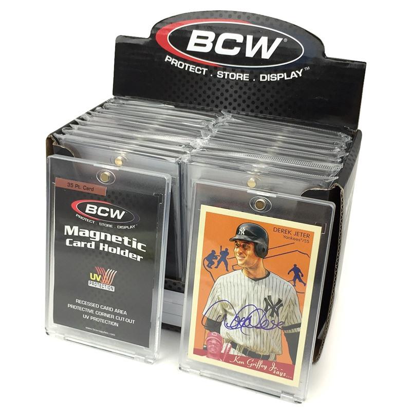 BCW Magnetic Card Holders 10-pack box 35 pt. thickness for standard sports and trading cards
