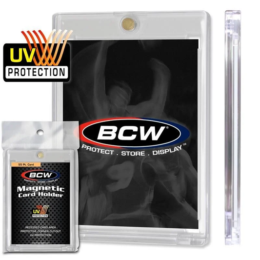 BCW Magnetic Card Holder 55 Pt. -- for Standard Card Sizes. UV Protection feature