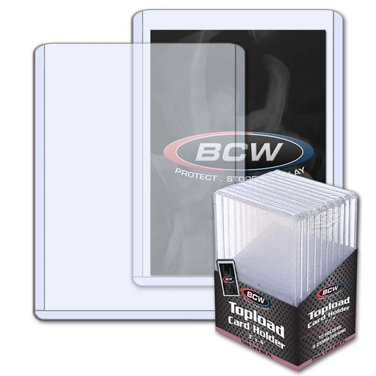 10 Pack BCW Thick Top Loaders (Standard Size 3x4) - 168 PT.