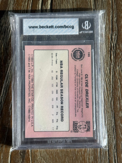 1984 Star Clyde Drexler #165 BCCG 10 back