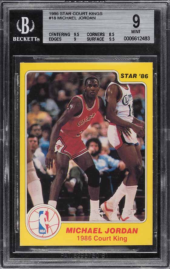 1986 Star Michael Jordan #18 Court Kings BGS 9 Chicago Bulls