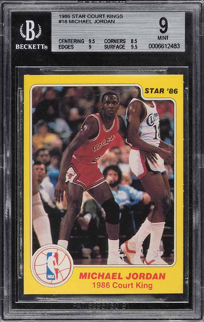 1986 Star Michael Jordan #18 Court Kings BGS 9 Chicago Bulls