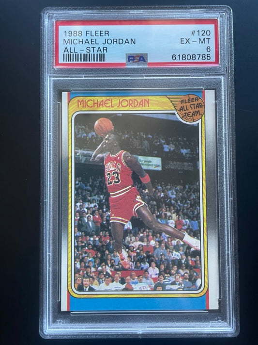 1988 Fleer Michael Jordan All-Star #120 PSA 6 Chicago Bulls