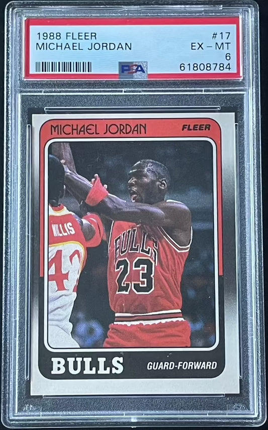 1988 Fleer Michael Jordan #17 PSA 6 EX-MT