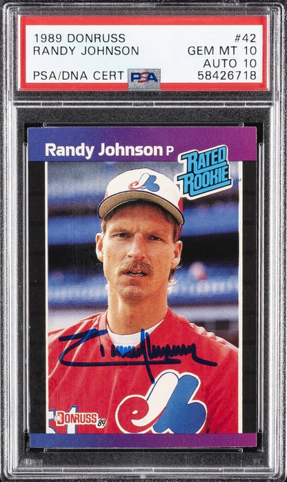 1989 Donruss Randy Johnson RC #42 PSA 10 Auto 10