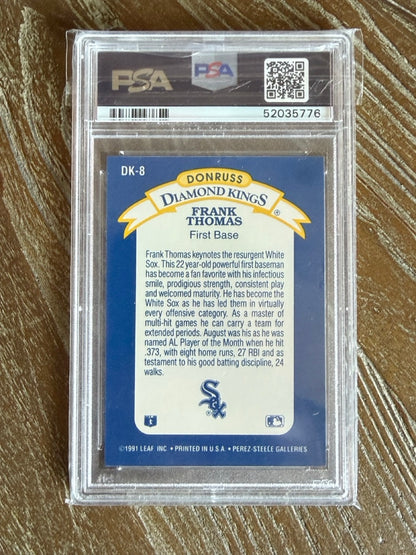 1992 Donruss Frank Thomas Diamond Kings #DK-8 PSA 10 - back