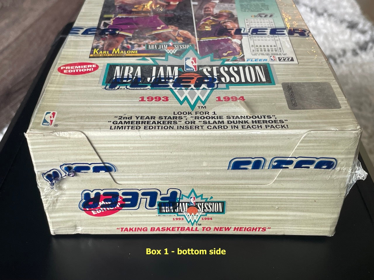 1993-94 Fleer NBA Jam Session Premiere Edition Basketball Factory Sealed Box 1 - bottom side