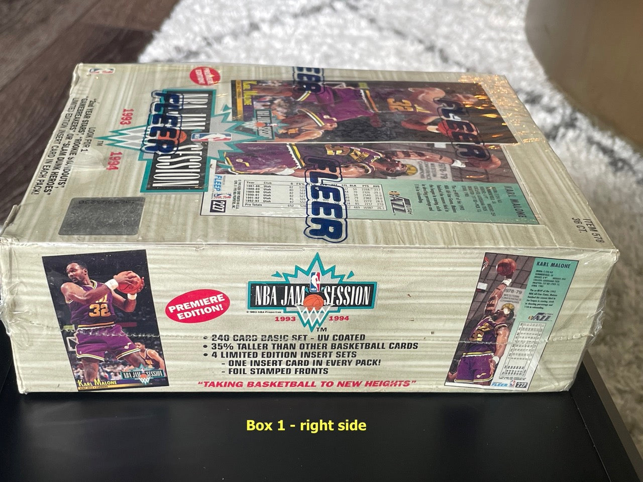 1993-94 Fleer NBA Jam Session Premiere Edition Basketball Factory Sealed Box 1 - right side