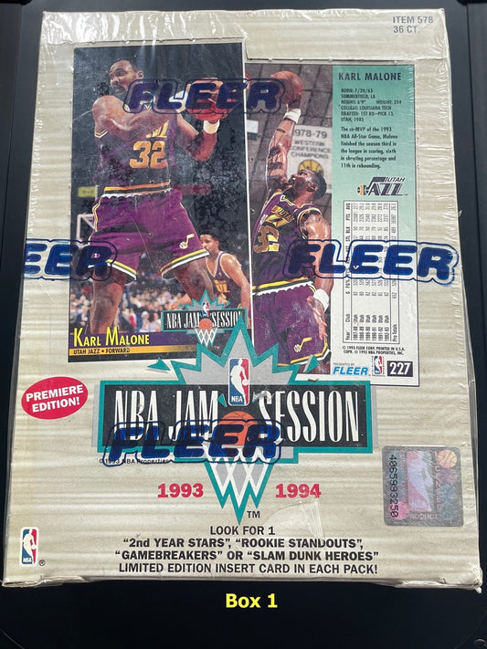 1993-94 Fleer NBA Jam Session Premiere Edition Basketball Factory Sealed Box 1