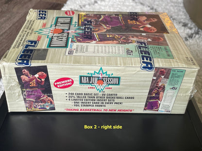 1993-94 Fleer NBA Jam Session Premiere Edition Basketball Factory Sealed Box 2 - right side