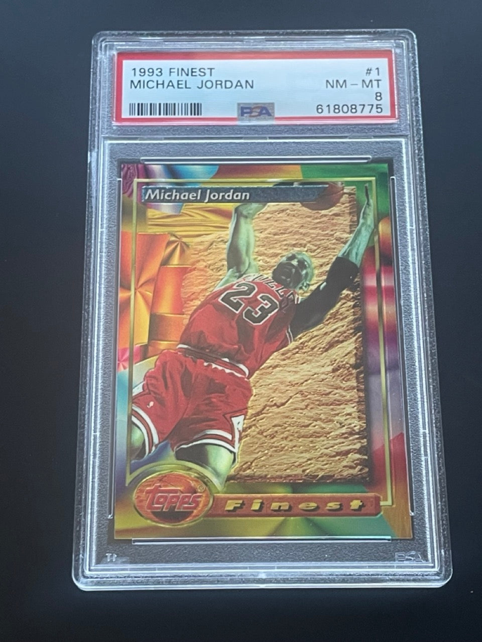 1993 Finest Michael Jordan #1 PSA 8 Chicago Bulls