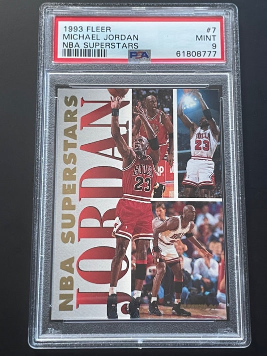 1993 Fleer NBA Superstars Michael Jordan #7 PSA 9 Chicago Bulls