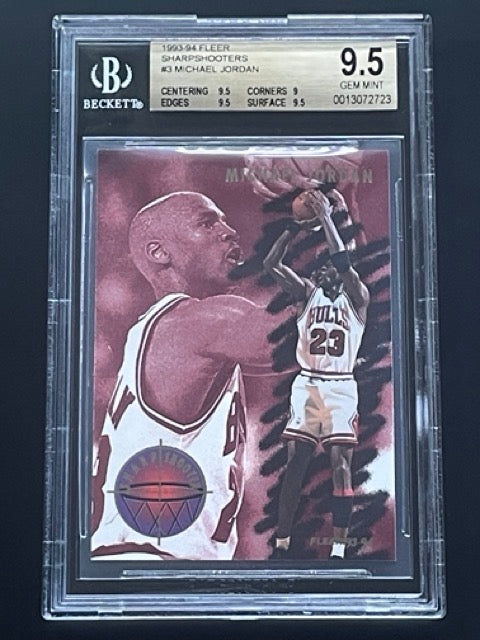 1993 Fleer Sharpshooters Michael Jordan #3 BGS 9.5 Gem Mint Chicago Bulls