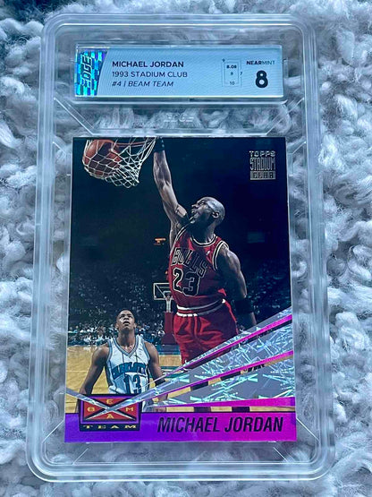 1993 Stadium Club Michael Jordan Beam Team Edge Grading 8 NM