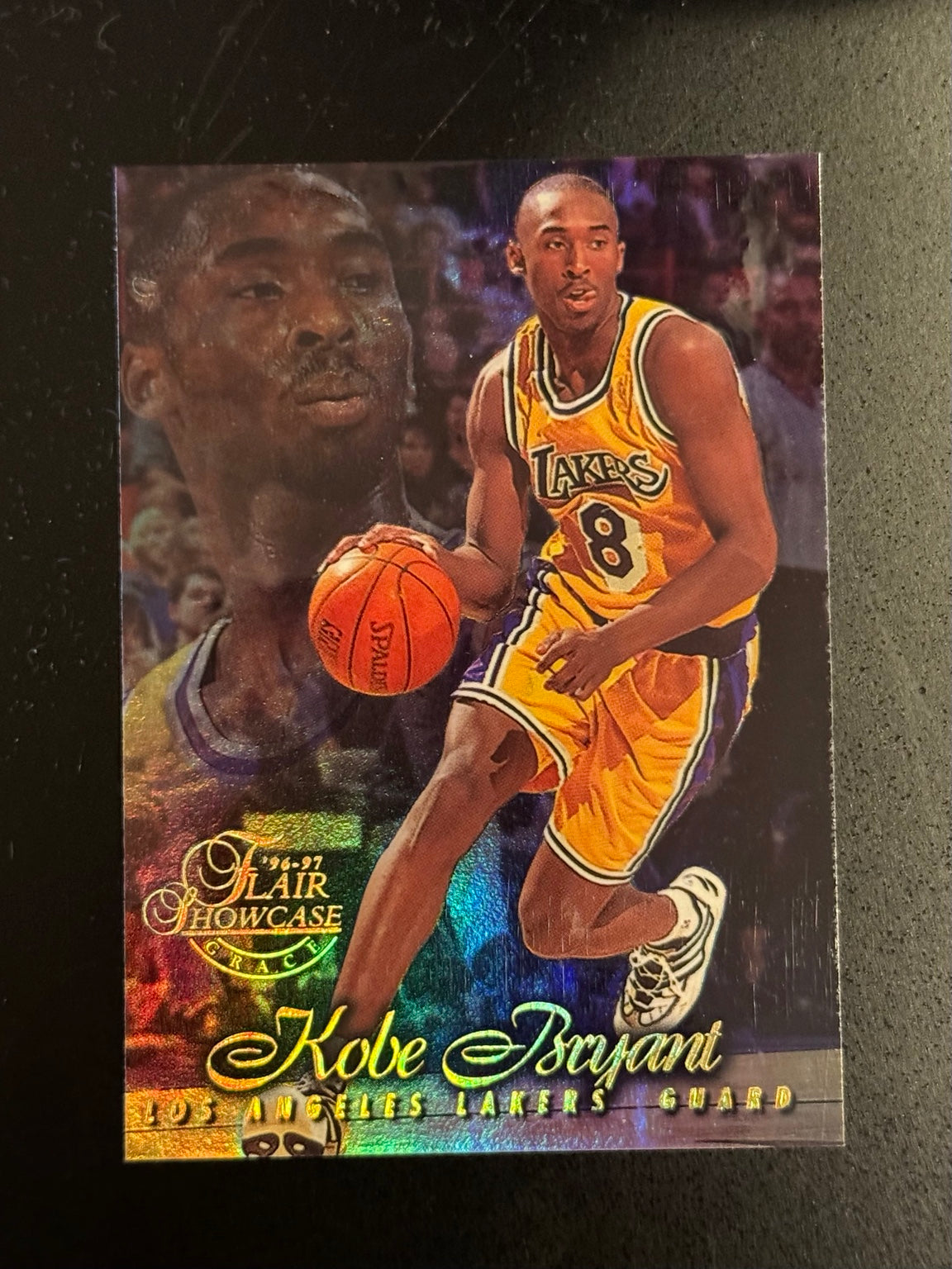 1996 Flair Showcase Kobe Bryant Row 1 #31 rookie card - front