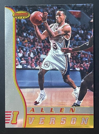 1996 Bowman's Best Allen Iverson Rookie Card #R1 Philadelphia 76ers