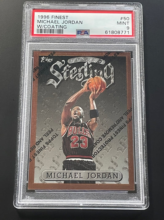 1996 Finest Michael Jordan #50 With Coating PSA 9 Chicago Bulls