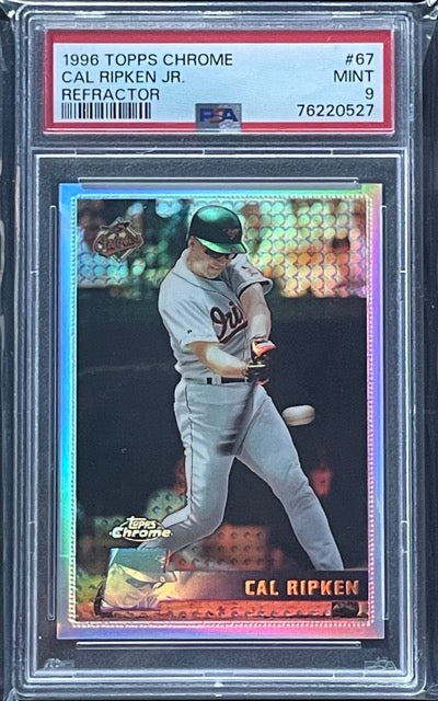 1996 Topps Chrome Cal Ripken Jr. Refractor #67 PSA 9 Mint Baltimore Orioles