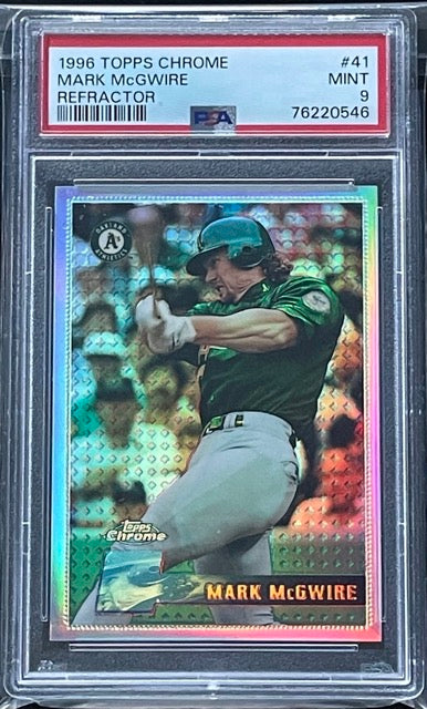 1996 Topps Chrome Mark McGwire Refractor #41 PSA 9 Mint Oakland A's