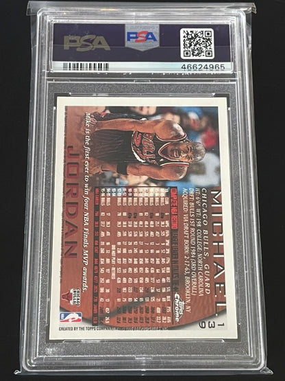 1996 Topps Chrome Michael Jordan #139 PSA 10 Chicago Bulls - back