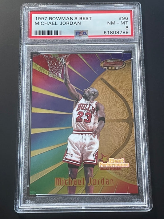 1997 Bowman's Best Michael Jordan #96 PSA 8 Chicago Bulls 