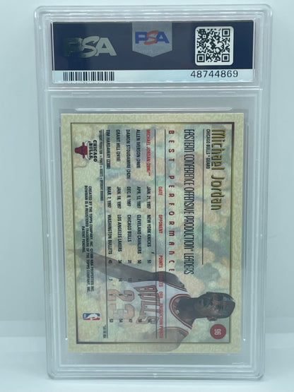 1997 Bowman's Best Michael Jordan #96 PSA 9 Chicago Bulls - back