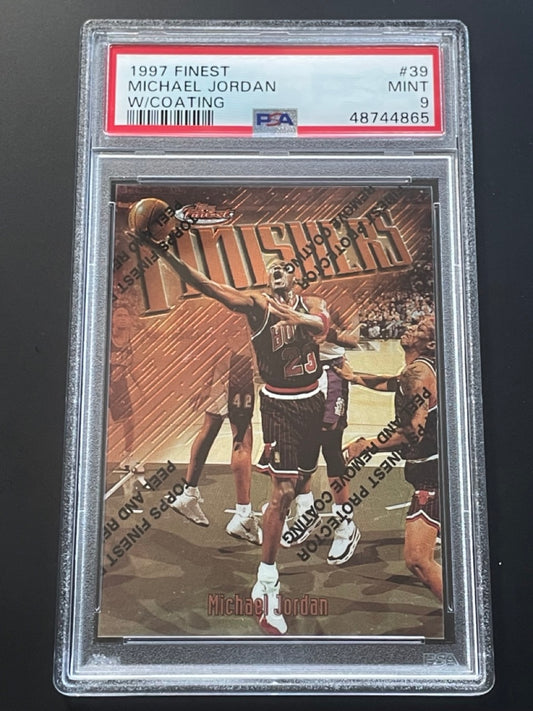 1997 Finest Michael Jordan #39 With Coating PSA 9 Chicago Bulls