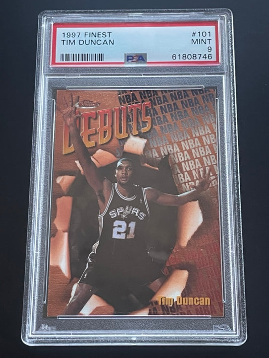1997 Finest Tim Duncan #101 PSA 9 San Antonio Spurs
