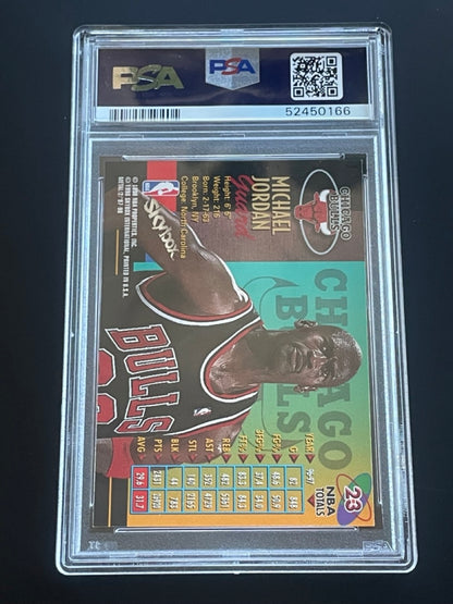 1997 Skybox Metal Universe Championship Michael Jordan #23 PSA 9 Chicago Bulls - back