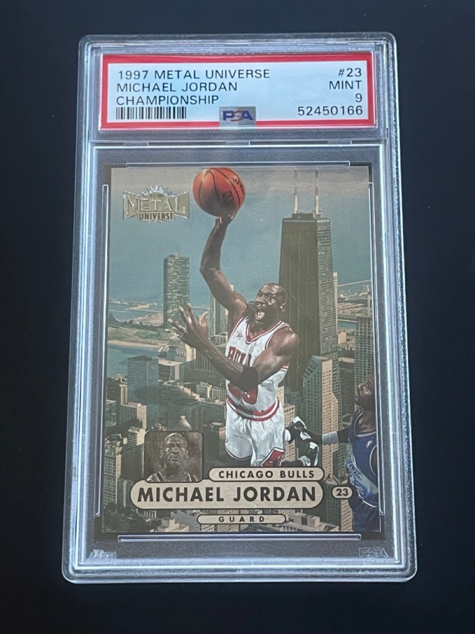 1997 Skybox Metal Universe Championship Michael Jordan #23 PSA 9 Chicago Bulls