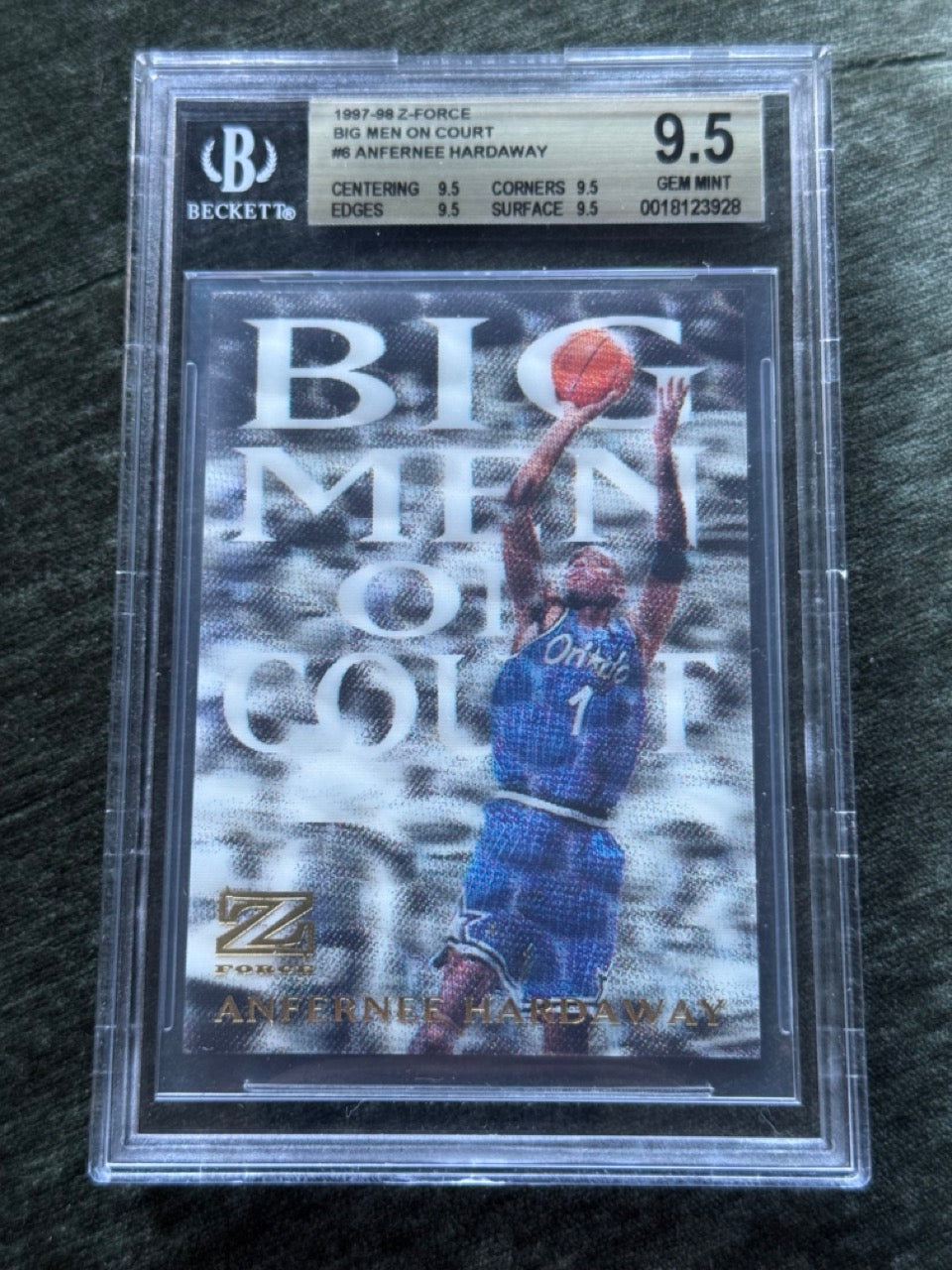 1997 Skybox Z-Force Anfernee Hardaway Big Men on Court #6 BGS 9.5