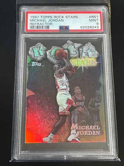 1997 Topps Rock Stars Michael Jordan Refractor #RS1 PSA 9 Chicago Bulls