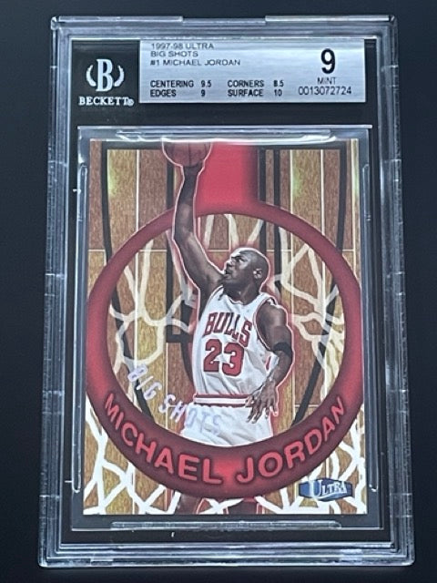 1997 Ultra Michael Jordan Big Shots Insert #1 BGS 9 Mint Chicago Bulls