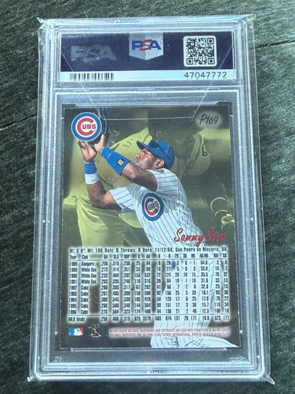 1997 Ultra Sammy Sosa Platinum Medallion #P169 PSA 8 Chicago Cubs - back
