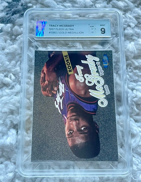 1997 Ultra Tracy McGrady RC Gold Medallion #138G Edge Grading 9 Mint