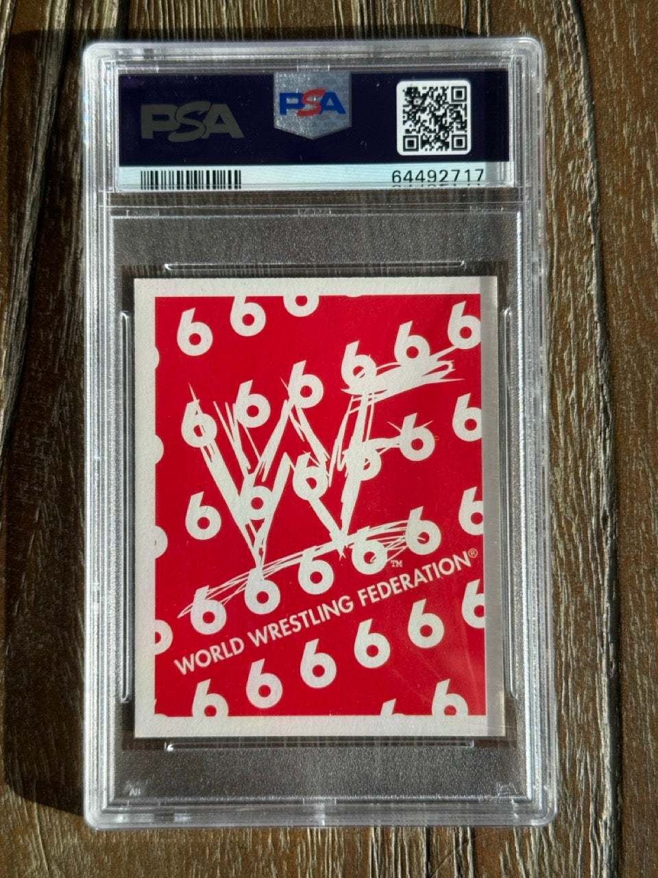 1998 Cardinal WWF The Rock Trivia Series PSA 10 back