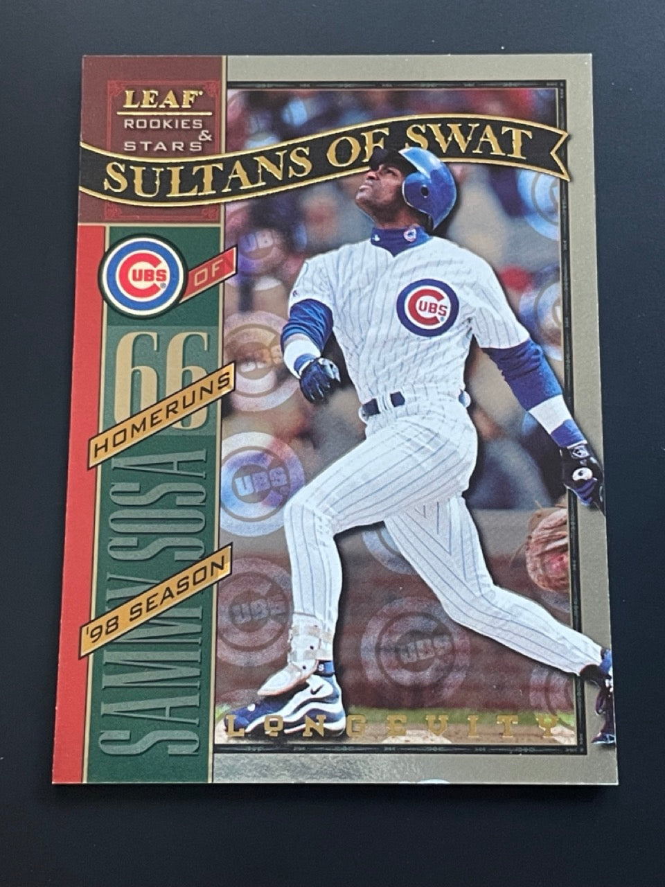 1998 Leaf Rookies & Stars Sammy Sosa Sultans of Swat Longevity #337 /50