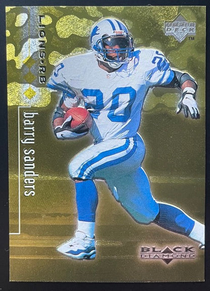 1998 Upper Deck Black Diamond Barry Sanders #28 Rookies Triple #0995/1500