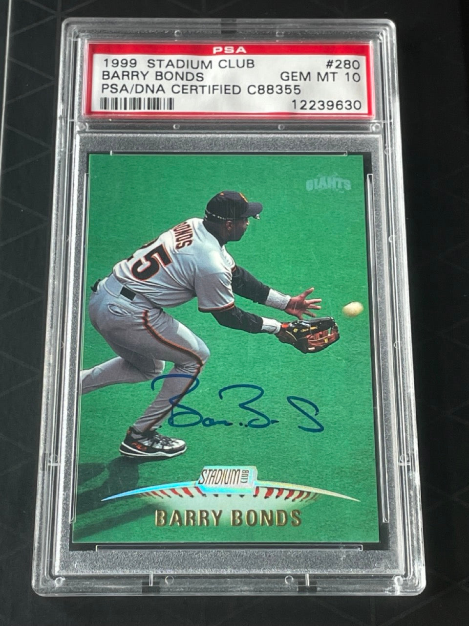 1999 Stadium Club Barry Bonds #280 Auto PSA 10 Pop 1 San Francisco Giants