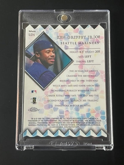 1999 Topps Chrome Ken Griffey Jr. Lords of the Diamond Refractor #LD1 Mariners - back