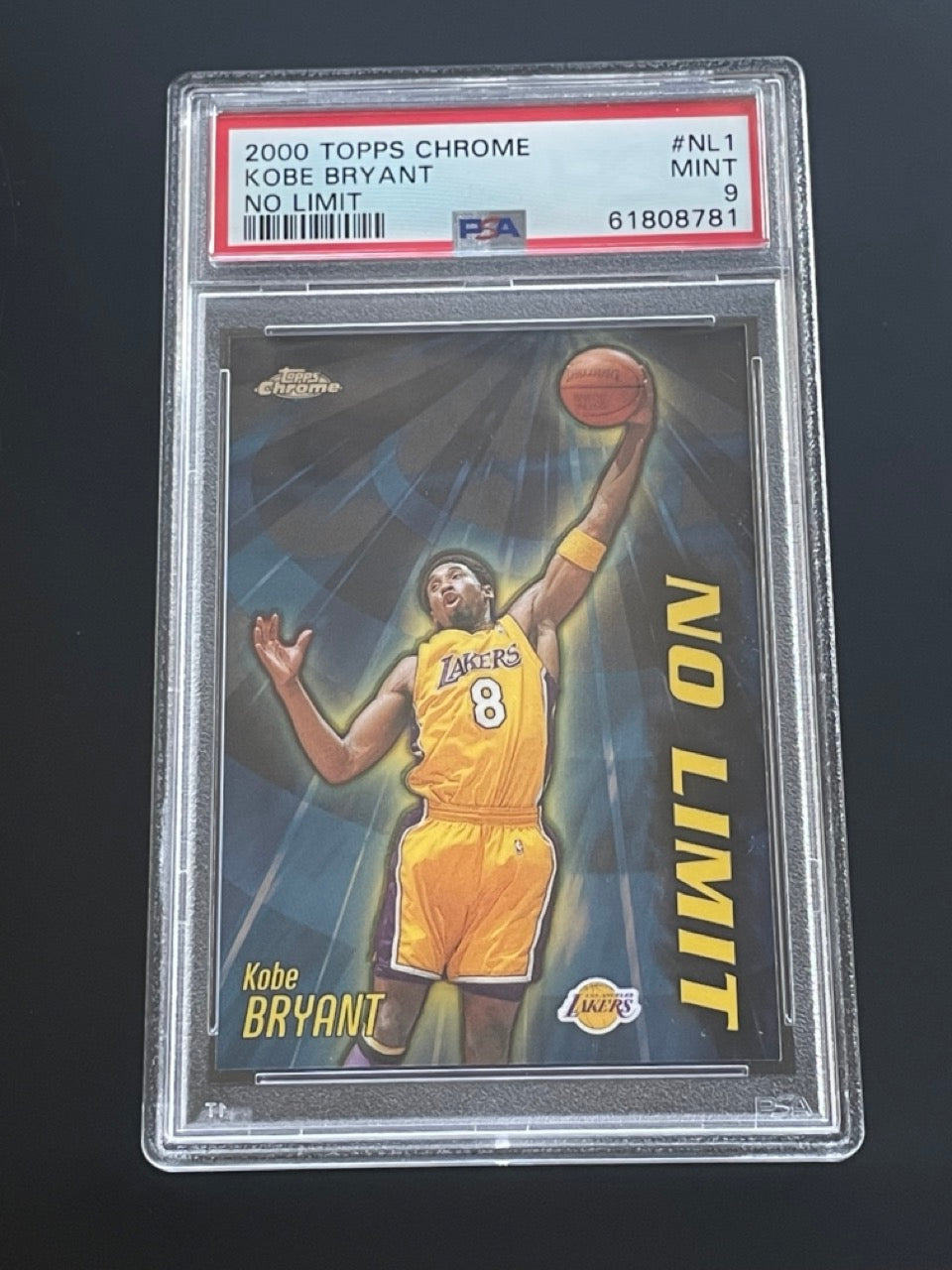 2000 Topps Chrome Kobe Bryant No Limit #NL1 PSA 9 Los Angeles Lakers