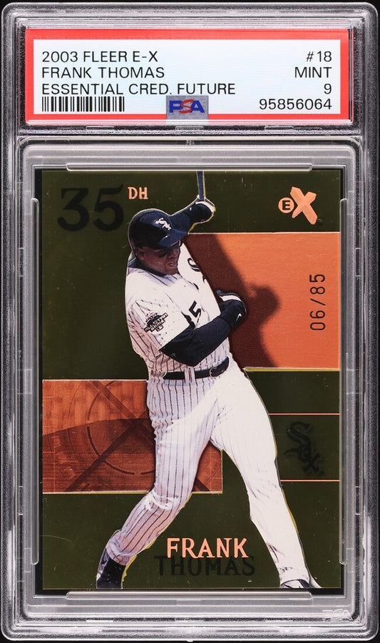 2003 Fleer E-X Frank Thomas Essential Credentials Future /85 #18 PSA 9