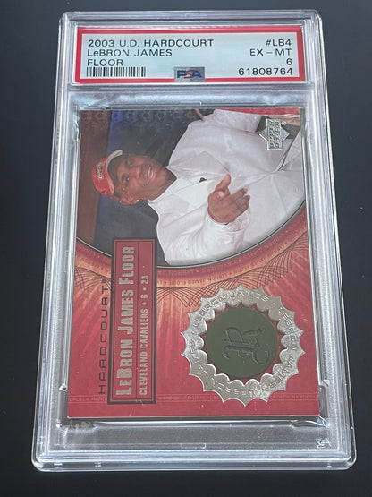 2003 UD Hardcourt LeBron James Rookie Floor #LB4 PSA 6 Cleveland Cavaliers