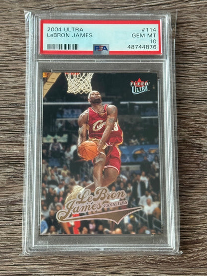 2004 Fleer Ultra LeBron James #114 PSA 10 front