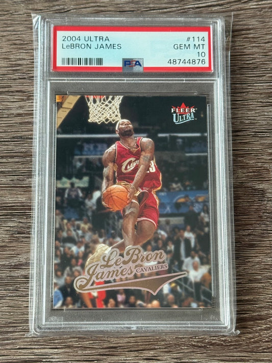 2004 Fleer Ultra LeBron James #114 PSA 10 front