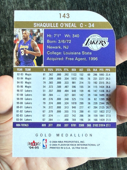 2004 Fleer Ultra Shaquille O’Neal Gold Medallion #143 back