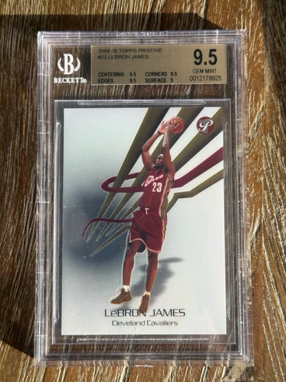 2004 Topps Pristine LeBron James #23 BGS 9.5 front