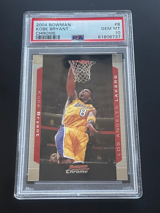 2004 Bowman Chrome Kobe Bryant #8 PSA 10 Los Angeles Lakers