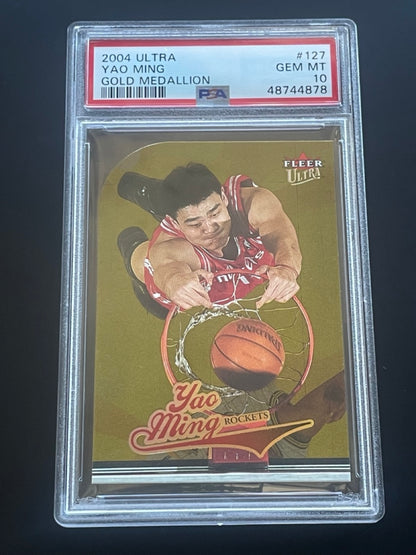 2004 Fleer Ultra Yao Ming Gold Medallion #127 PSA 10 Houston Rockets